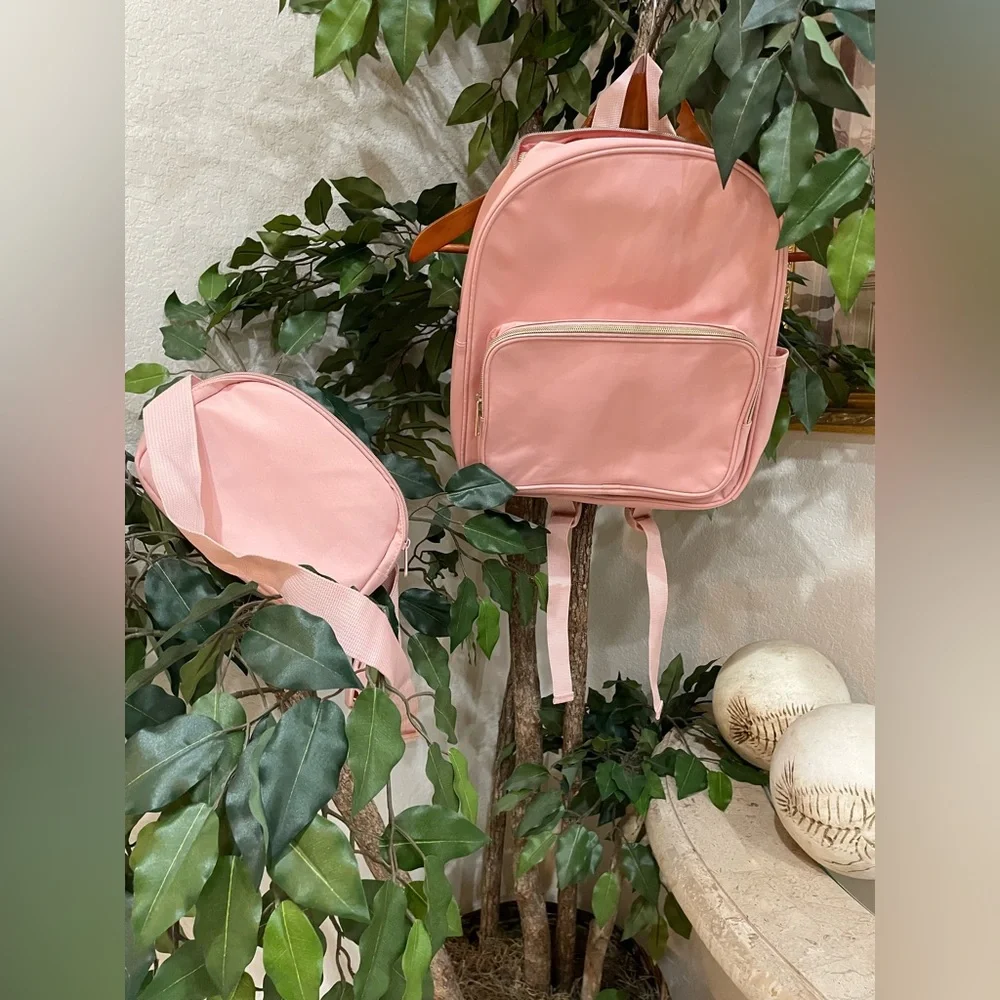 NWT MAKE MARKET SCHOOL DAILY Nylon Pink Kids Backpack 🎒NEW/Pockets Adj Straps